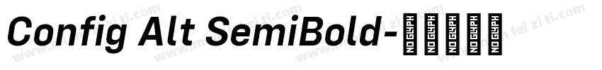 Config Alt SemiBold字体转换